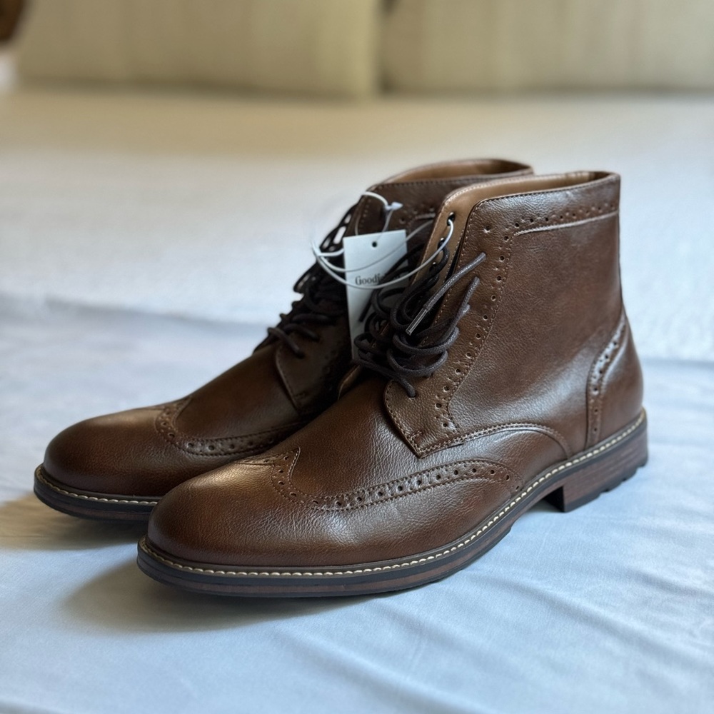 Goodfellow & Co. Wingtip Boots (Brown) - Men’s Size 13 (w/ Original Box)